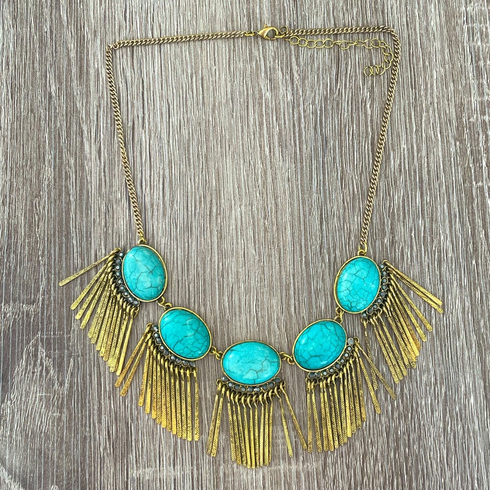 BaubleBar Turquoise statement necklace